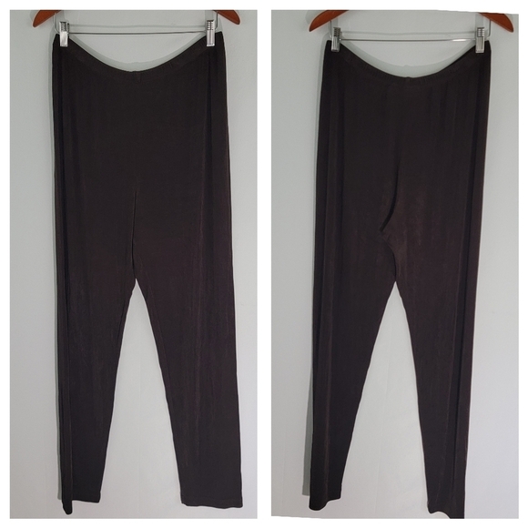MARKET By Chico's Brown Jersey Stretcy Pull-On Pants Size 2 Elastic Waist - Picture 9 of 9